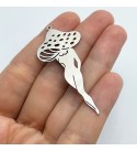 Stainless Steel Mushroom Charm, Mushroom Pendant, Mushroom Lady Charm, Steel Earrings Charms, Laser Cut Jewelry Making SuppliesSTL-3545