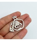 Stainless Steel Magic Bottle Charm, Steel Mushroom Charm, Mystical Witchcraft Witchy Celestial Charm, Jewelry Making Supplies STL-3579