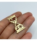 Raw Brass Hourglass Charm, Brass Pendants Jewelry Making, Raw Brass Earrings Charms Findings, Laser Cut Jewelry Making Supplies RW-1577