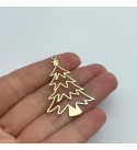 Raw Brass Christmas Tree Charm, Pine Tree Charm, Brass Christmas Charms, Earring Charms, Laser Cut Jewelry Making Supplies RW-1612