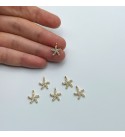 24k Shiny Gold Star Charm, CZ Micro Pave Star Charm, Zirconia Charms, Necklace Charms, Star Earrings, Gold Plated Findings CZ-1012