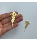 24K Gold Plated Mushroom Charm, Mushroom Legs Charm Pendant, Gold Plated Jewelry Making Supplies, 24k Gold Earring Charms GLD-1545