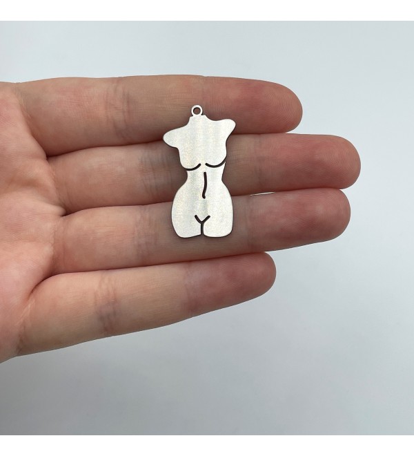 Stainless Steel Female Body Charm, Female Figure Charm, Steel Charms for Jewelry Making, Laser Cut Charms, Earring Charms STL-3863