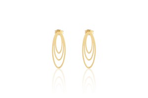 1 Pair Gold Plated O...