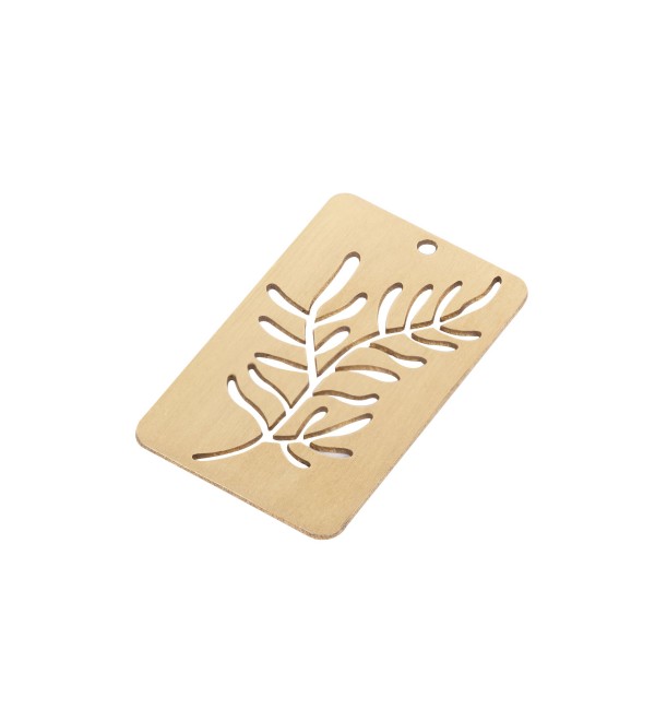 Raw Brass Leaf Charm, Brass Rectangle Bar Charm, Olive Branch Charm Pendant, Brass Earring Findings, Jewelry Supplies RW-1921