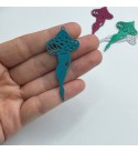 Mushroom Charm, Mushroom Legs Pendant, Colored Mushroom Charm, Pink Green Mushroom Charm, Laser Cut Jewelry Making Supplies P-1545