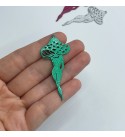 Mushroom Charm, Mushroom Legs Pendant, Colored Mushroom Charm, Pink Green Mushroom Charm, Laser Cut Jewelry Making Supplies P-1545