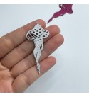 Mushroom Charm, Mushroom Legs Pendant, Colored Mushroom Charm, Pink Green Mushroom Charm, Laser Cut Jewelry Making Supplies P-1545