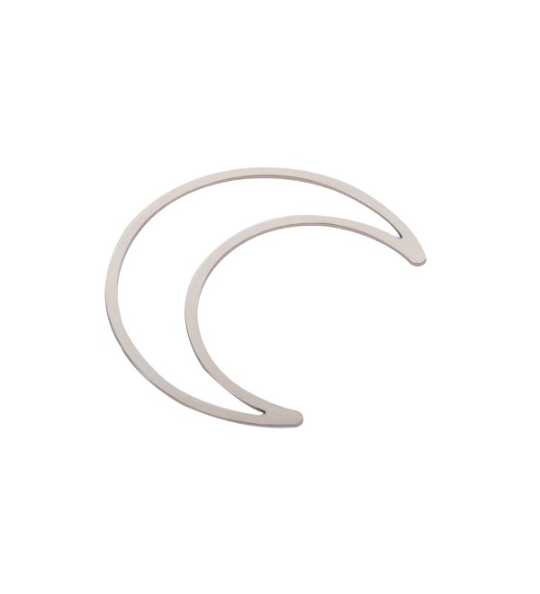 Stainless Steel Moon Connector, Steel Hollow Crescent Moon Connector Charm, Earring Charms, Jewelry Making Supplies STL-3913