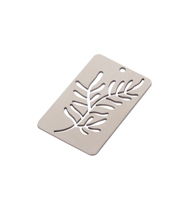 Stainless Steel Leaf Charm, Steel Rectangle Bar Charm, Olive Branch Charm Pendant, Brass Earring Findings Supplies STL-3921