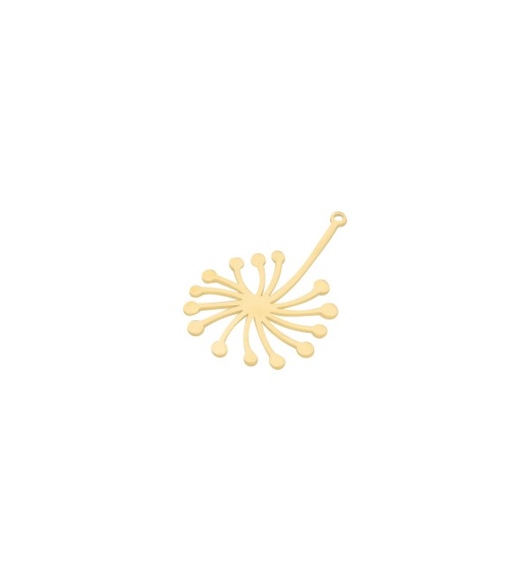 Raw Brass Dandelion Charm, Brass Flower Leaf Earring Charms, Brass Jewelry Accessories, Laser Cut Jewelry Making Supplies RW-1936