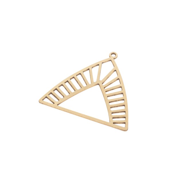 Raw Brass Geometric Triangle Charm, Brass Connectors, Geometric Earring Charms, Brass Jewelry Making Supplies 31x31x0.8mm RW-1931