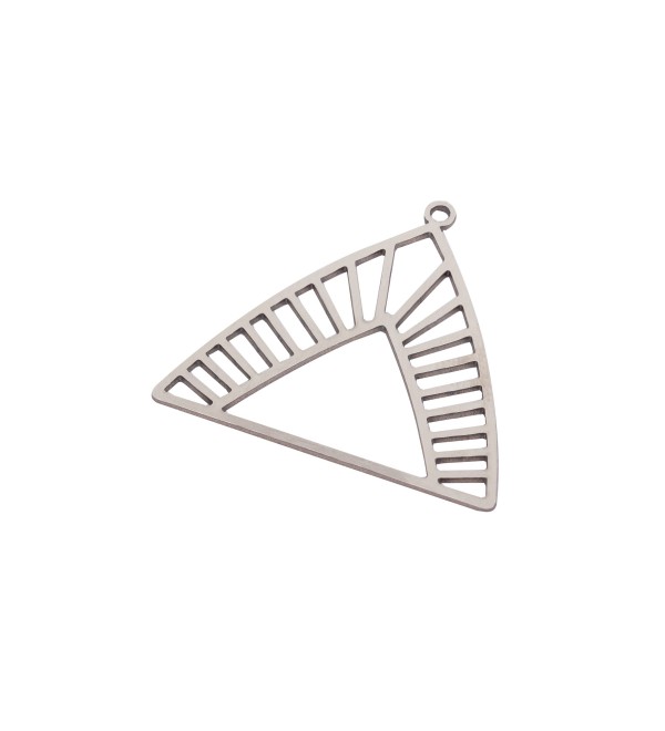 Stainless Steel Geometric Triangle Charm, Steel Connectors, Geometric Earring Charms, Steel Jewelry Making Supplies 31x31x0.8mm STL-3931