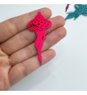 Mushroom Charm, Mushroom Legs Pendant, Colored Mushroom Charm, Pink Green Mushroom Charm, Laser Cut Jewelry Making Supplies P-1545