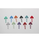 Mushroom Charm, Colored Mushroom Legs Charm Pendant, Painted Stainless Steel Mushroom Earrings Laser Cut Jewelry Making Supplies P-1341