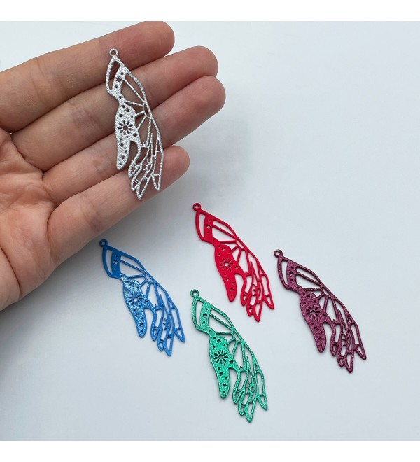 Painted Stainless Steel Hand Charm, Hand Pendant, Celestial Hand Charm, Colored Stainless Steel Earring Charms, Jewelry Accessories P-1350