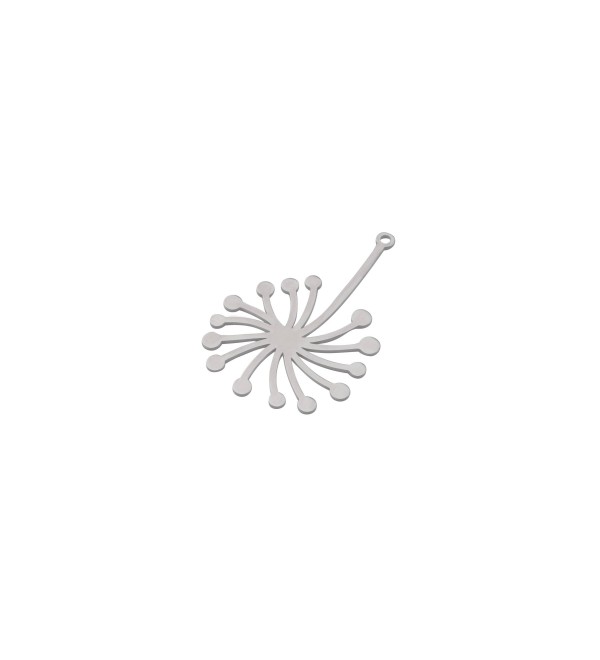 Stainless Steel Dandelion Charm, Steel Flower Leaf Earring Charms, Steel Jewelry Accessories, Jewelry Making Supplies Findings STL-3936