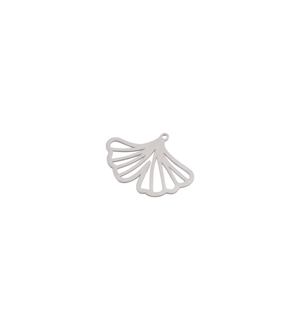 Stainless Steel Ginkgo Leaf Charms, Leaf Earring Charms, Geometric Charms, Steel Jewelry Making Supplies 24x33x0.80mm STL-4022