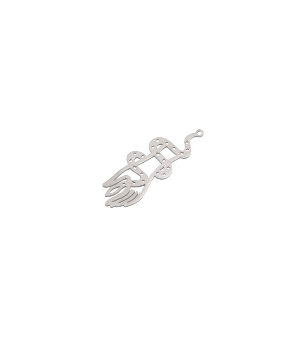 Laser Cut Snake Charm, Snake Wrapped Around Hand Charm, Steel Earring Charms, Laser Cut Findings, Jewelry Making Supplies STL-4037