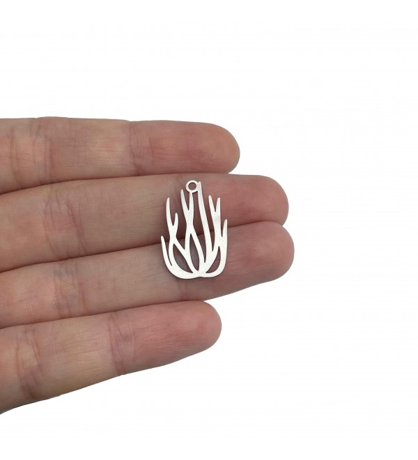 Stainless Steel Coral Charm, Steel Geometric Leaf Branch Charm, Laser Cut Earring Charms, Brass Jewelry Making Supplies STL-4060