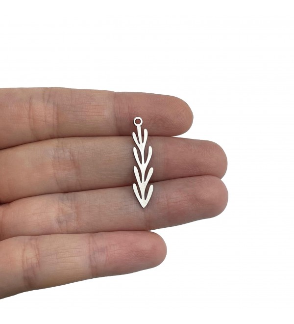 Stainless Steel Leaf Charm, Steel Coral Branch Charm, Laser Cut Jewelry Findings, Jewelry Making Supplies 7x29x0.80mm STL-4064