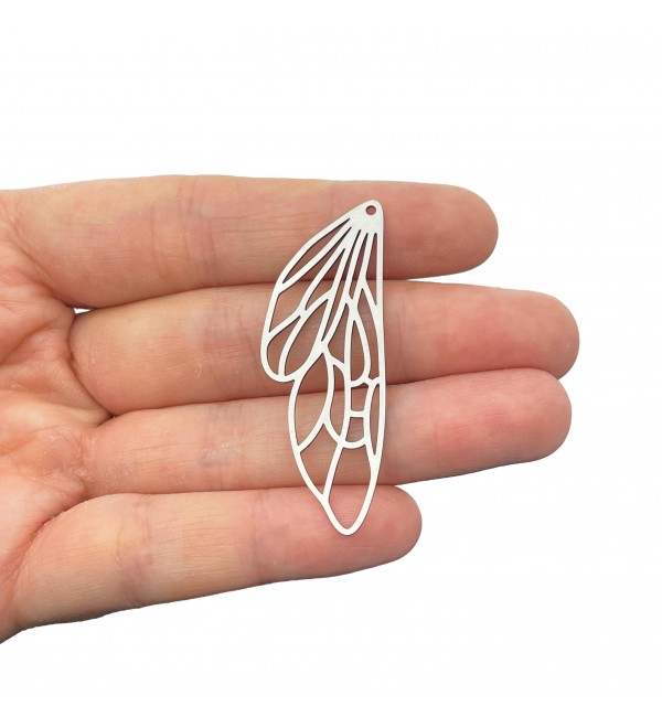 Dragonfly Wing Stainless Steel Charm, Geometric Wing Charms, Laser Cut DIY Jewelry Parts, High Quality Jewelry Making Supplies STL-4238