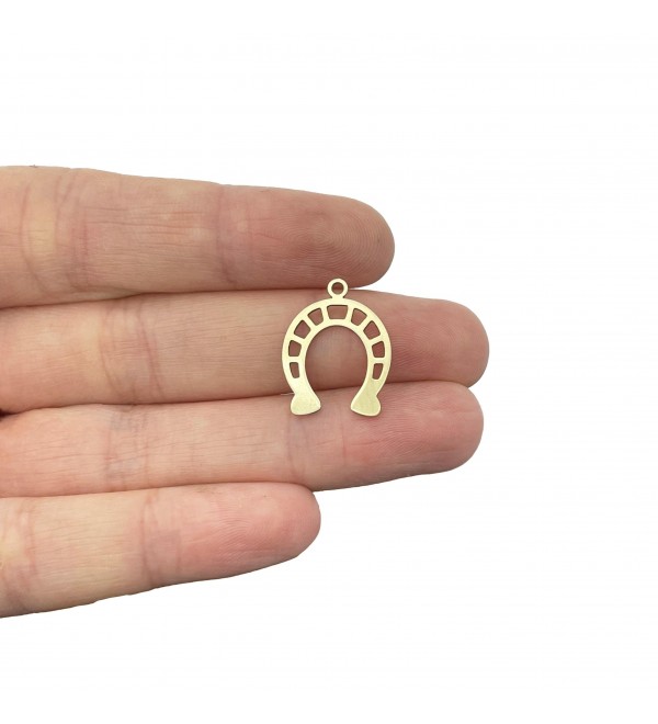 Raw Brass Horseshoe Charm, Brass U Connectors, Brass Earrings Accessories, Earring Connectors, Brass Jewelry Making Supplies RW-2190